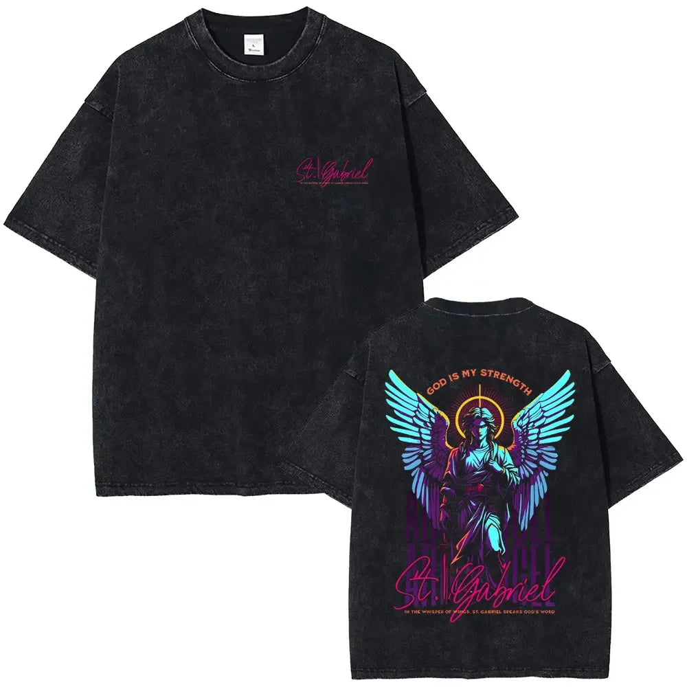 2026 Spring summer Vintage Christian Jesus Blessing From God Graphic T-shirt Men Women Clothing Fashion Casual  Crewneck T Shirt