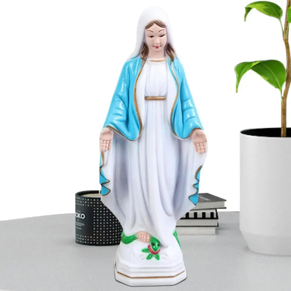 Virgin Mary Plastic Statue Handmade Catholic Virgin Mary Statue Christmas Home Decoration Christmas Gifts