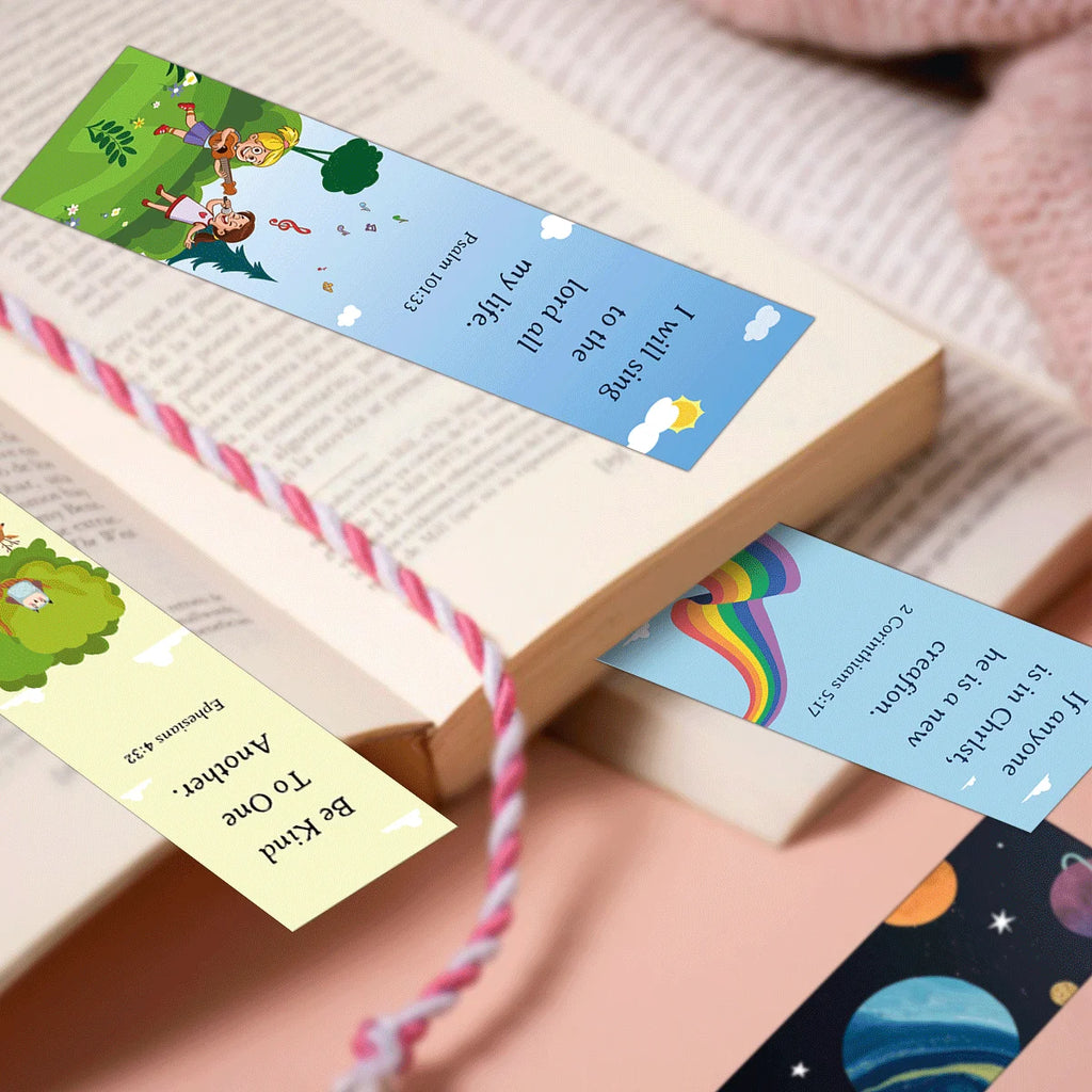 30pcs Bible Verse Bookmarks With Inspirational Scriptures,Christian Gifts,Sunday School Bible Study Favors,Church Baptism Cards