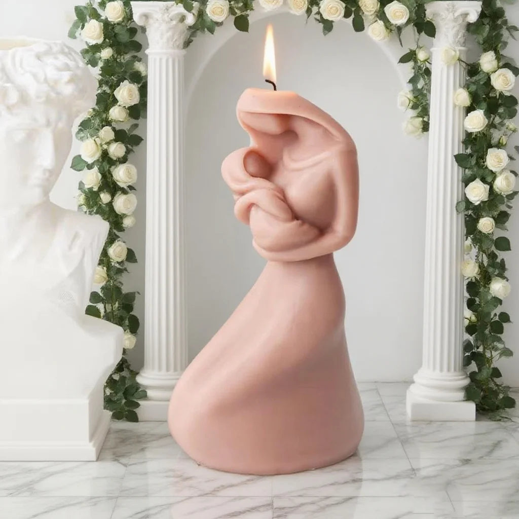Religious Virgin Mary Candle Silicone Mold Trio Maria And Jesus Born Nativity Scene Portrait Statue Holy Family of Virgin Jesus