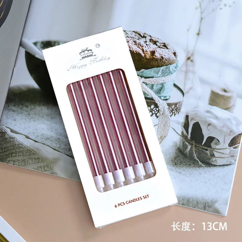 High end black and white golden candles for romantic parties, smoke-free and gold-plated