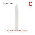 4/1PCS Long Christmas LED Candle Flameless Pointed Candle Light Battery Powered Church Flickering Candle Light Home Decoration
