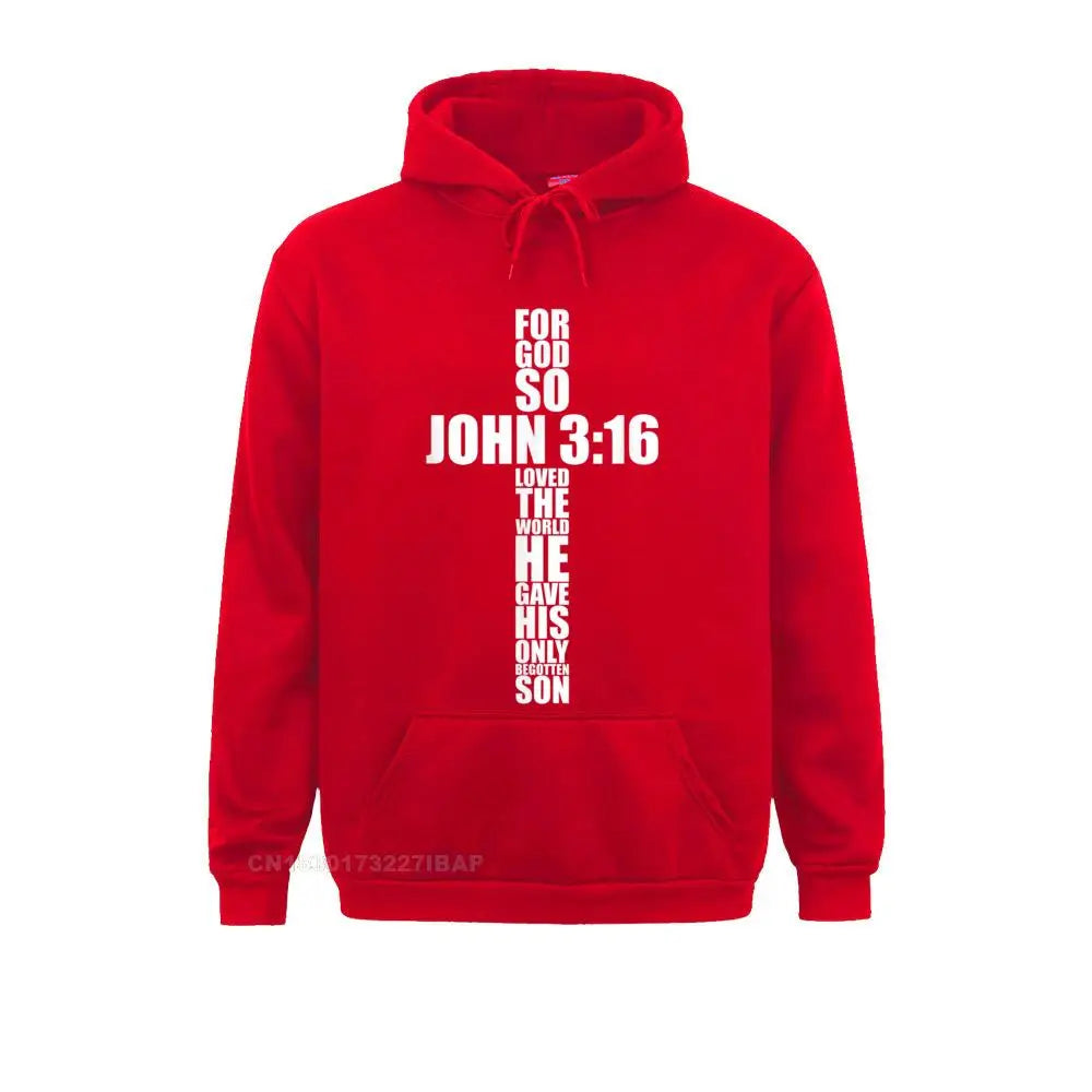 John 3 16 Christian Cross Saying Religious Bible Verse Gifts Hoodie Retro Women's Sweatshirts 3D Hoodies Youthful Clothes 2025