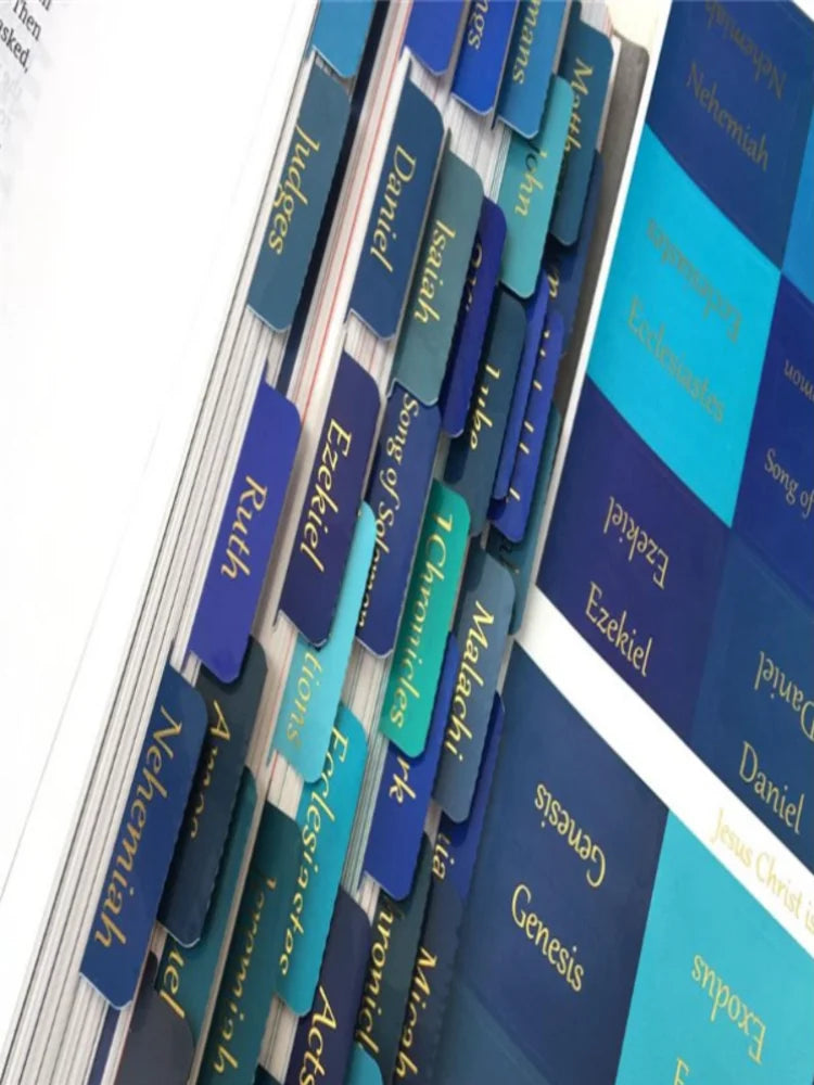 Bible Tabs, 75 Tabs, Large Print Laminated Bible Tabs for Women and Men, Easy to Read Bible Book Tabs for Study Bible, Index Ta