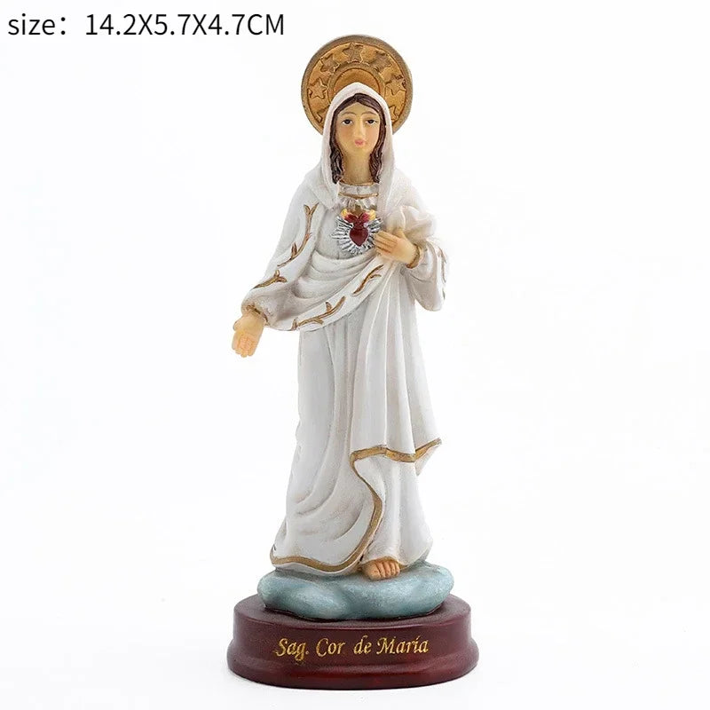 Jesus Statues/ Virgin Mary Figurine Sculpture Christian Wedding Gift Xmas Desktop Display Decors Renaissance Collection Gifts
