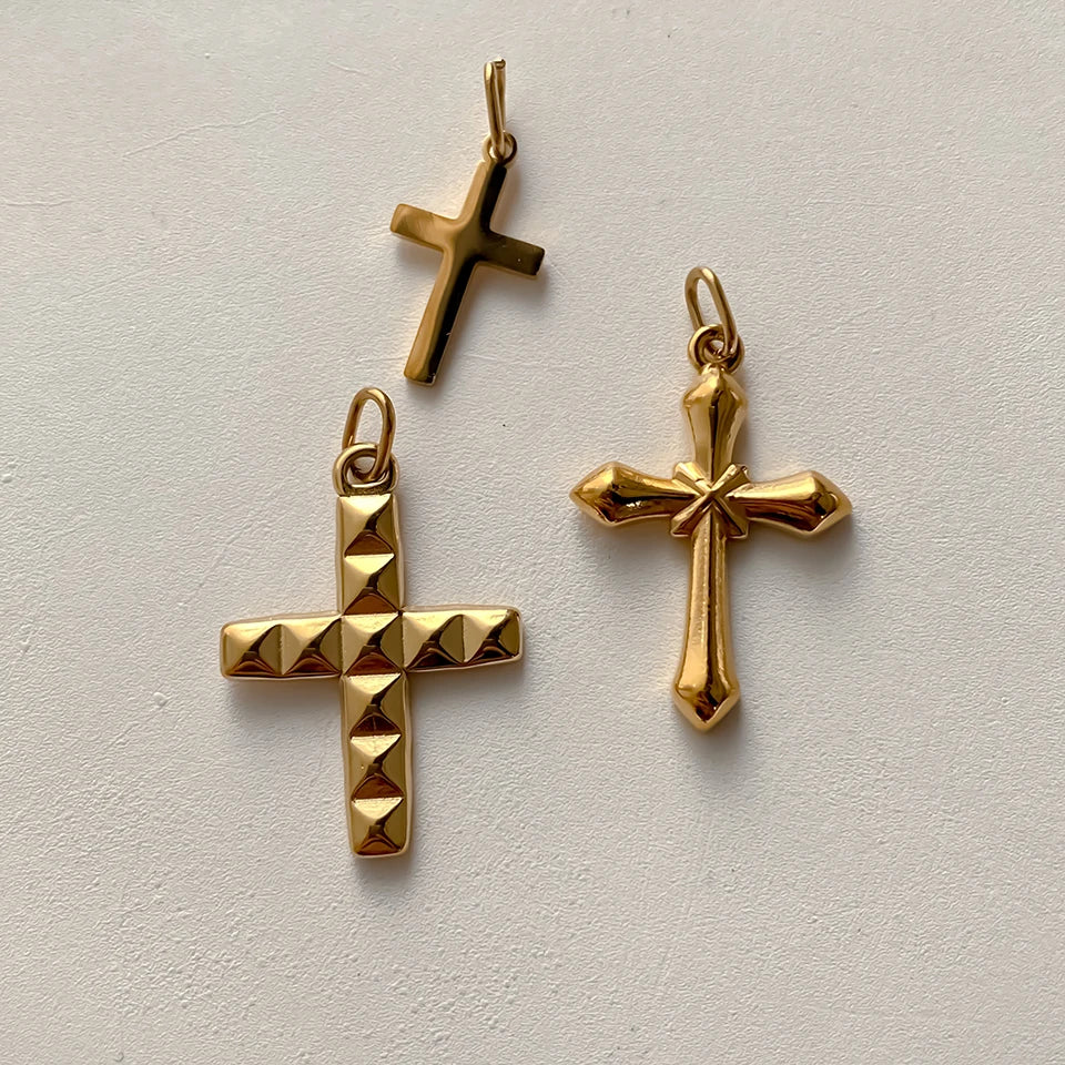 eMancoStainless Steel Cross Charm Pendants For Bracelet Necklace Jewelry Accessories Diy Jewelry Making 48 Hours Shipping