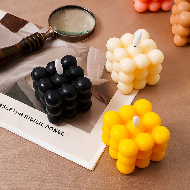 safe flameless Electronic candle Christmas wedding party luxury Led candles with batteries home decoration fake cube candles