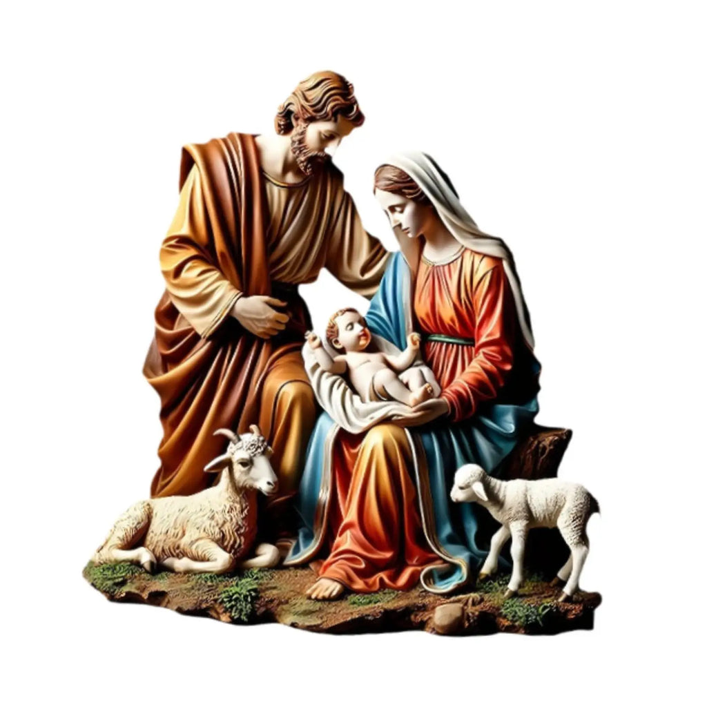 Virgin Mary and Jesus Statue Holy Family Statues Religious Decorative Christmas