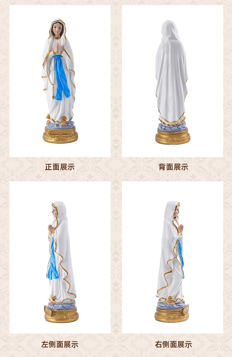 Jesus Statues/ Virgin Mary Figurine Sculpture Christian Wedding Gift Xmas Desktop Display Decors Renaissance Collection Gifts