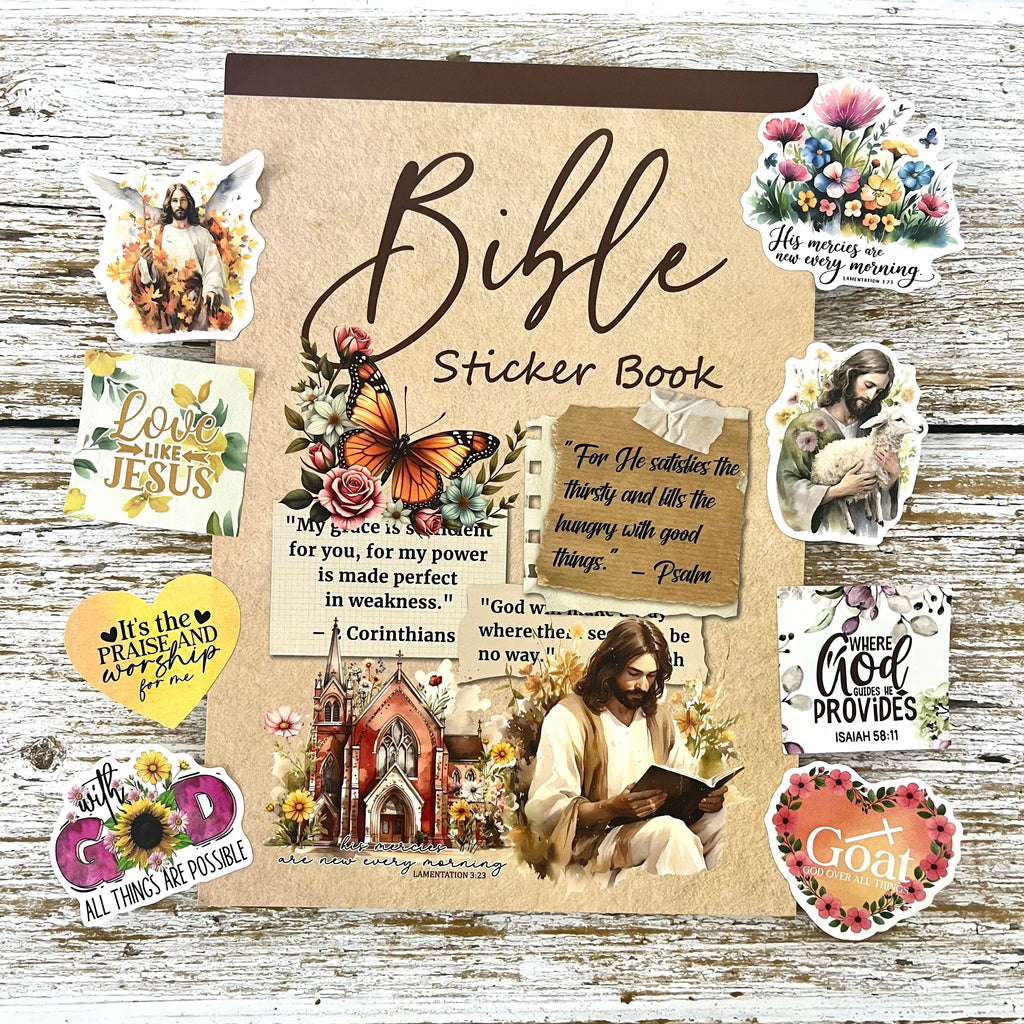 28 Sheets Christian Verse Sticker Book, Stickers Religious Scripture Journaling For Water Bottles Laptop Scrapbook Plannner