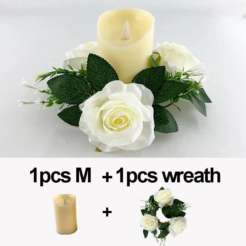 Flameless LED Candle Warm glowing decorative electric candles Home Christmas decorative candles for Ramadan Eid Xmas Party Decor