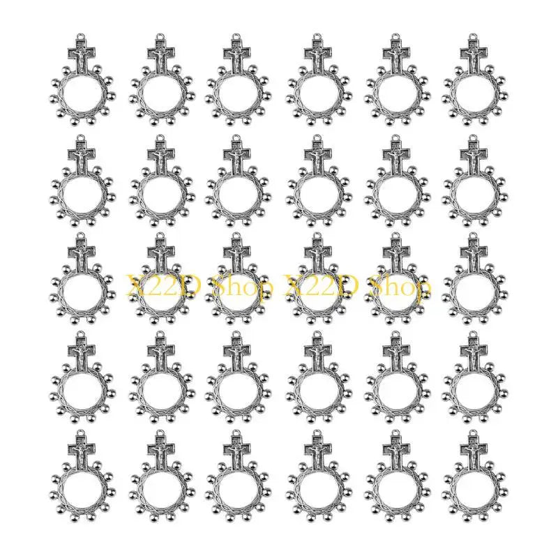 X22D Religious Finger Rosary Rings,30Piece for Worship& Gifting For Baptisms Gift