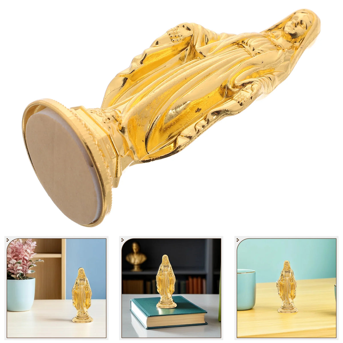 Blessed Virgin Mary Statue Desktop Ornaments Zinc Alloy  Christmas Marian Figurine Catholic Sculpture Holy Goddess Miniature