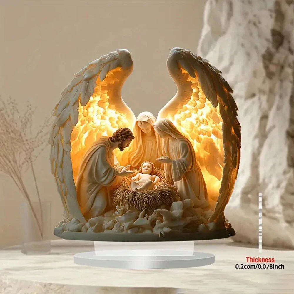 Table Home Statue Decoration Christian Religion Decor 2d Flat Acrylic Figurines For Figurine,Home,Table Ornament Decorations