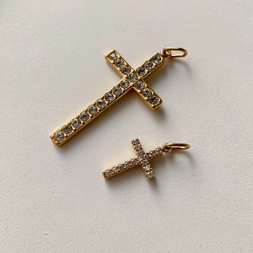eMancoStainless Steel Cross Charm Pendants For Bracelet Necklace Jewelry Accessories Diy Jewelry Making 48 Hours Shipping