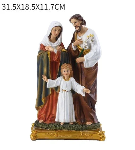 Jesus Statues/ Virgin Mary Figurine Sculpture Christian Wedding Gift Xmas Desktop Display Decors Renaissance Collection Gifts