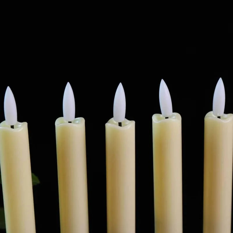 Flameless Candles Flickering with Remote Battery Operated Led Warm 3D Wick Candles Light Pack of 6 Christmas Home Wedding Decor