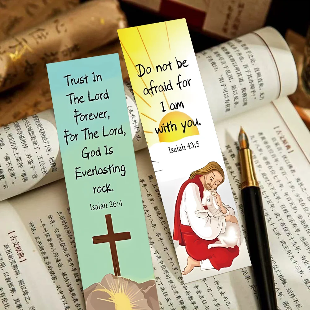 30pcs church bookmarks bible verses religious quotes decorative student reading books office supplies markers message cards