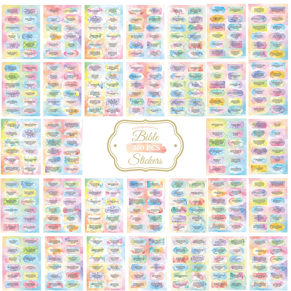 360Pcs Bible Stickers Book Christian Scripture Quotes Planner Accessories For Journaling Bible Study Inspiring Religious Decals 