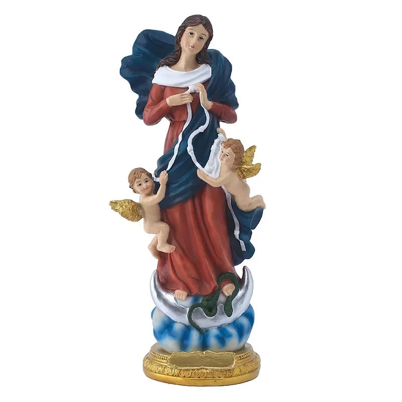 Jesus Statues/ Virgin Mary Figurine Sculpture Christian Wedding Gift Xmas Desktop Display Decors Renaissance Collection Gifts