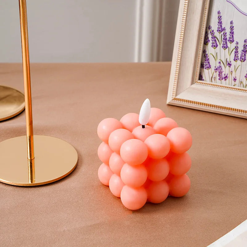 safe flameless Electronic candle Christmas wedding party luxury Led candles with batteries home decoration fake cube candles
