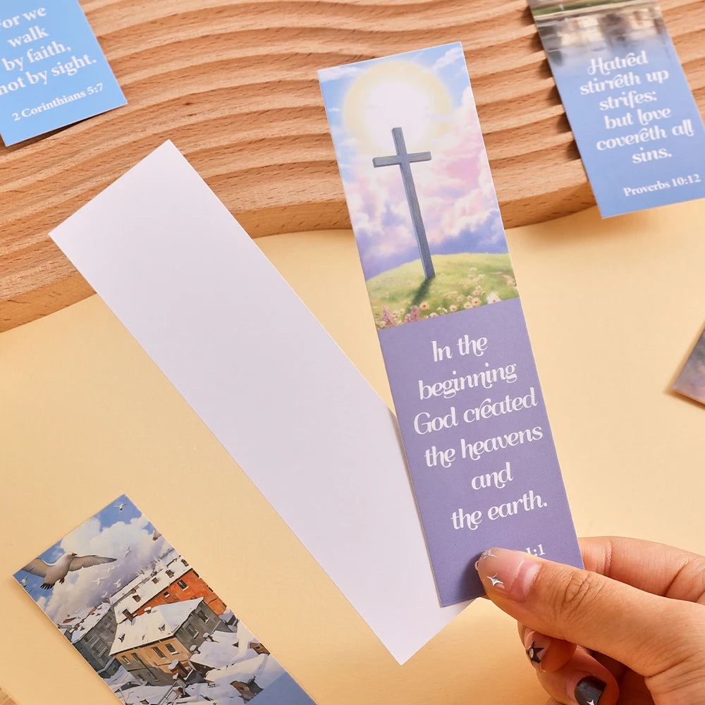 50 Pcs Bible Verse Bookmarks Inspirational Quote Set On Paper For Daily Encouragement Perfect Gifts For Readers & Believers