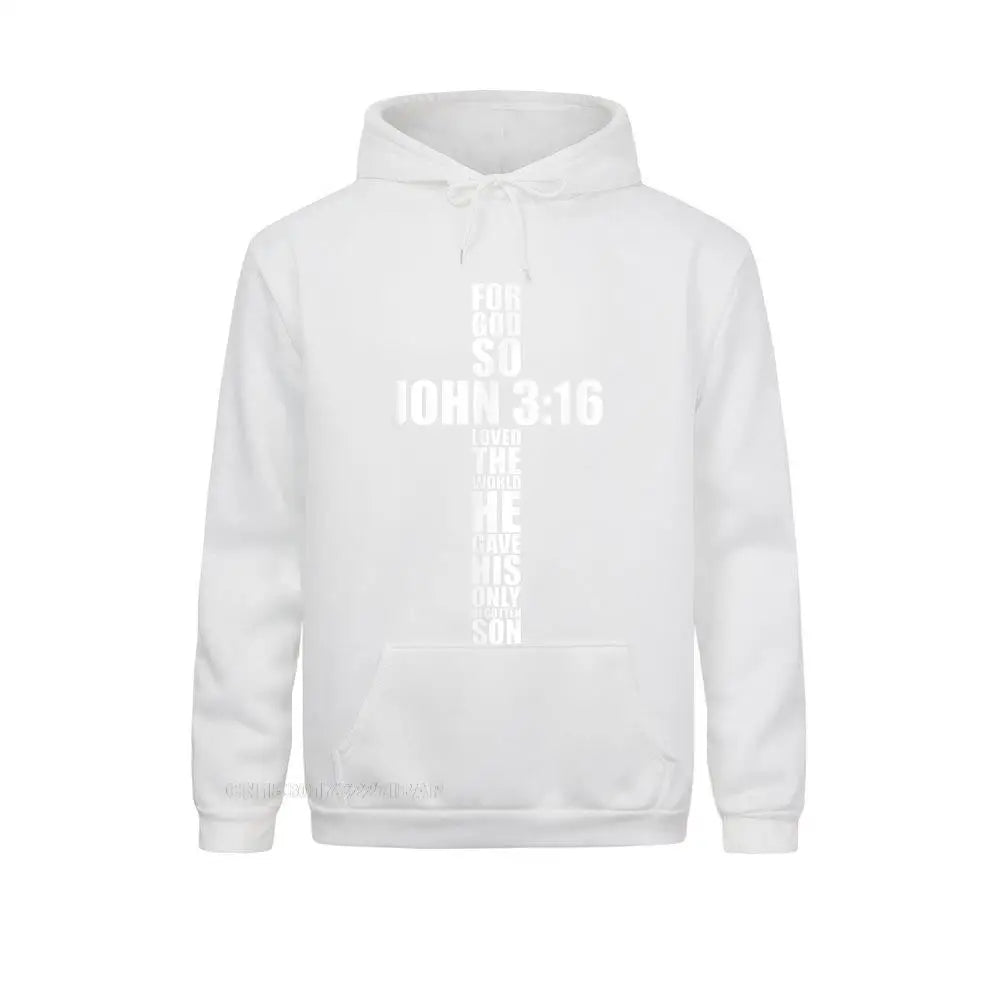 John 3 16 Christian Cross Saying Religious Bible Verse Gifts Hoodie Retro Women's Sweatshirts 3D Hoodies Youthful Clothes 2025