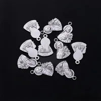 5 Pieces/Catholic Gold Plated Cross Charm Jewelry Making Supplies Christ Handmade Necklace Christ Gold Cross Accessories