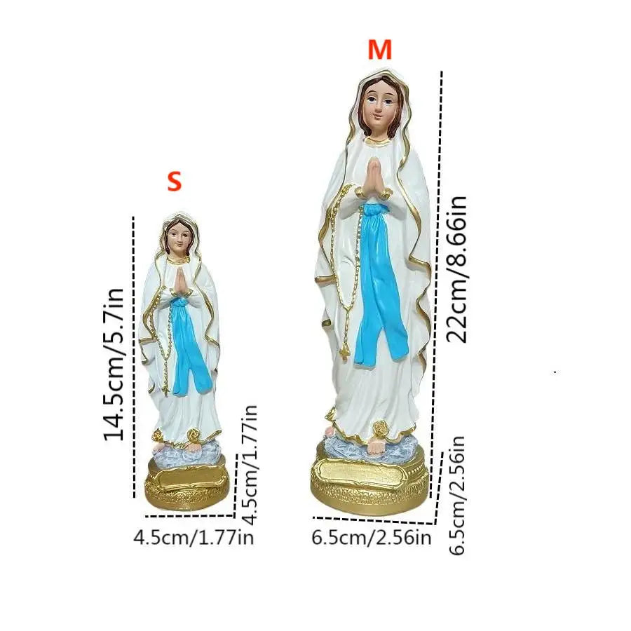 Virgin Mary Resin Statue Religion Jesus Religious Statue Souvenir Interior Decoration Gift