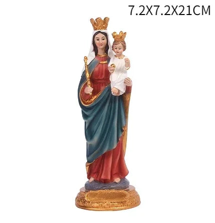 Jesus Statues/ Virgin Mary Figurine Sculpture Christian Wedding Gift Xmas Desktop Display Decors Renaissance Collection Gifts