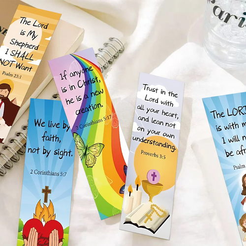 30pcs church bookmarks bible verses religious quotes decorative student reading books office supplies markers message cards