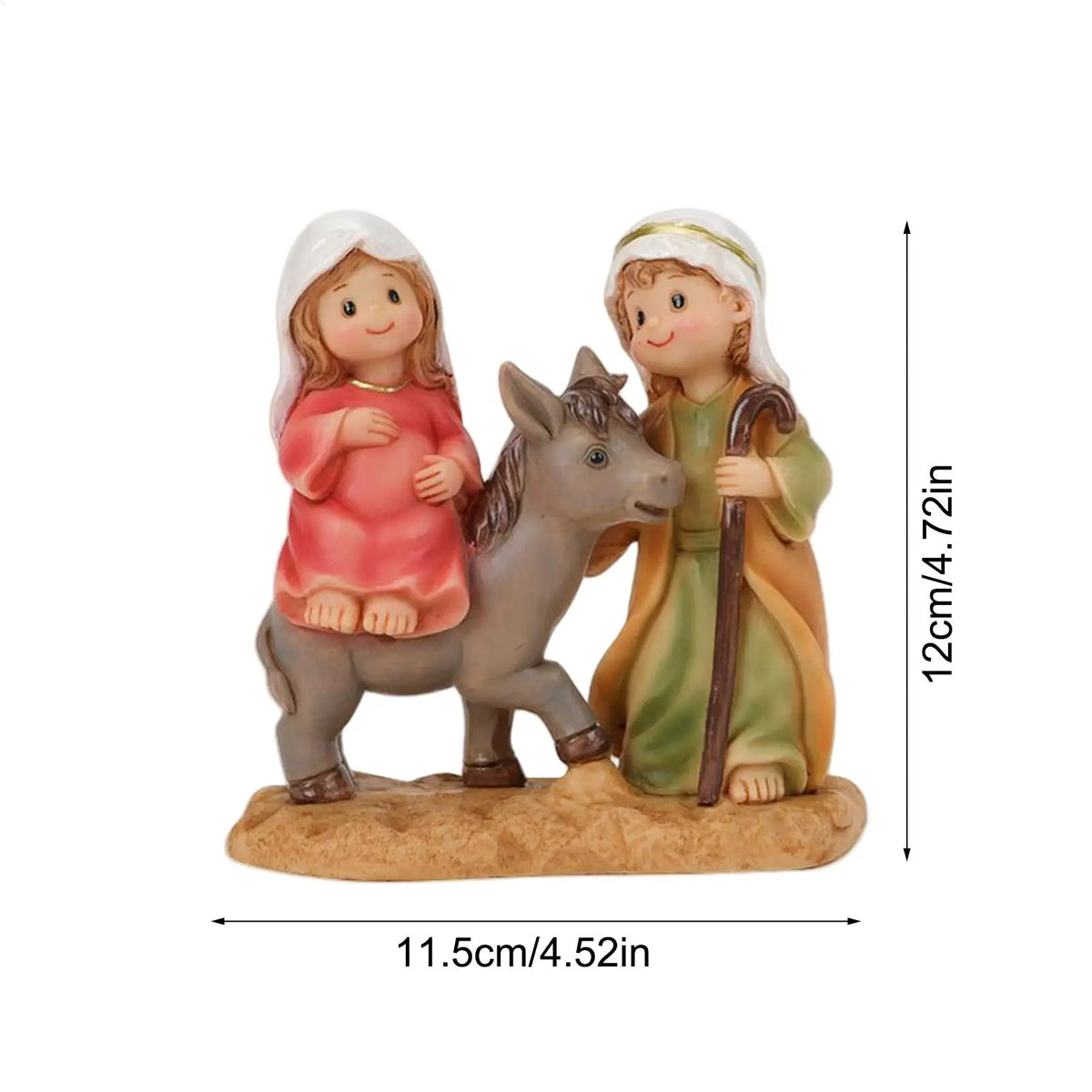 Holy Family Statue Catholic Resin Cartoon Joseph Virgin Mary Christmas Ornaments Religious Decorations Sculptures Figurines For