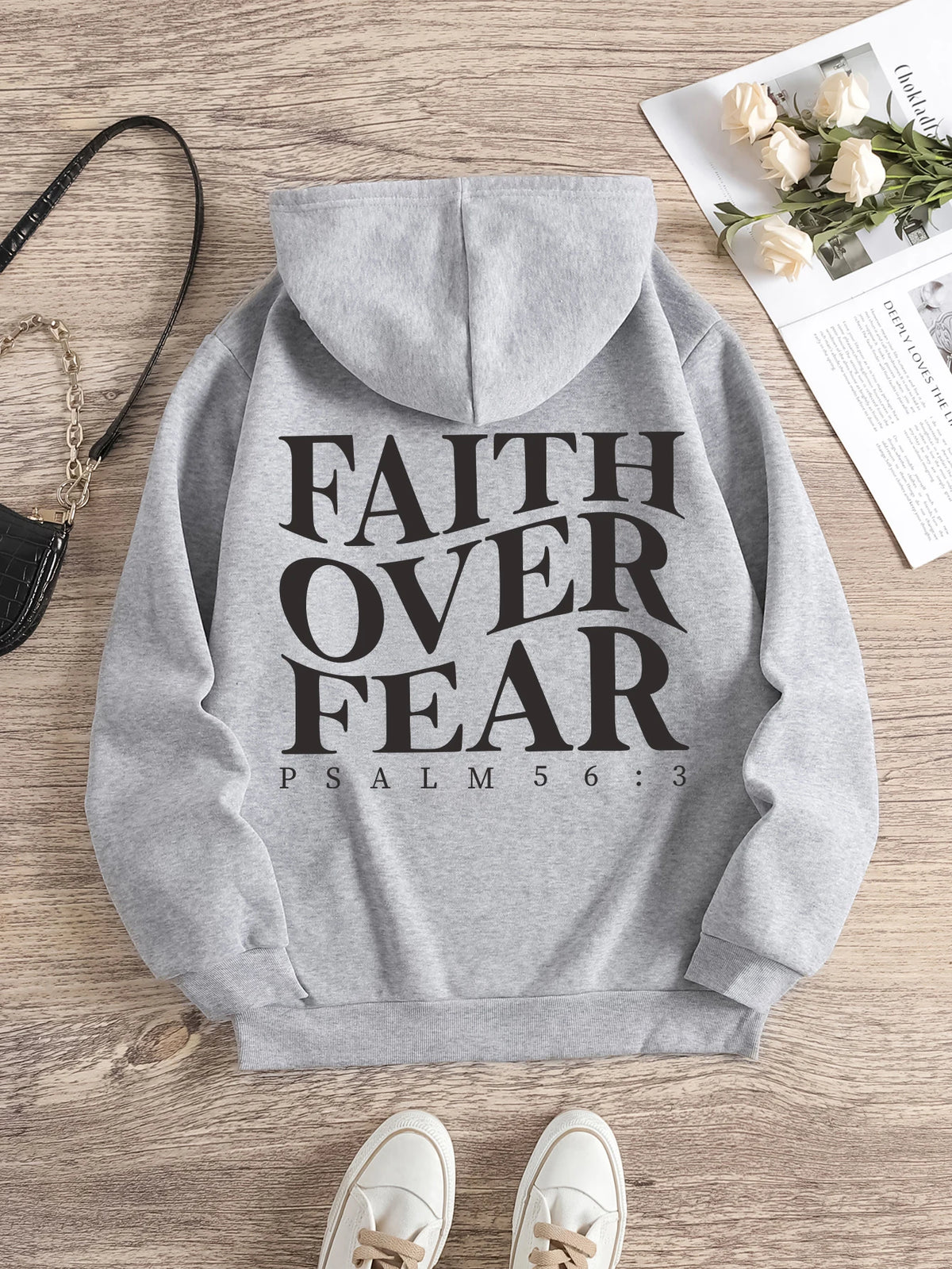 Faith over fear Christian Hoodie Christian hoodie Jesus hoodie Fashion hoodie Bible Verse Men and women can be aesthetic 2024