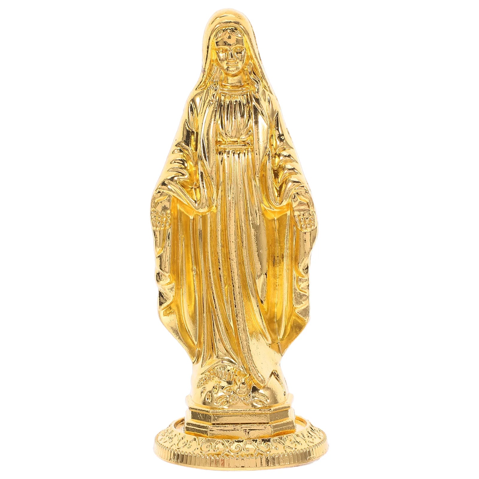 Blessed Virgin Mary Statue Desktop Ornaments Zinc Alloy  Christmas Marian Figurine Catholic Sculpture Holy Goddess Miniature