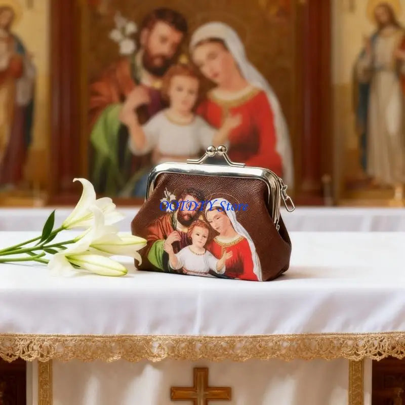 367A Rosary Prayer Bag Rosary Pouches Religious Jewelry Storage Box for Prayer Beads Portable Headphone Bag Coin Purses