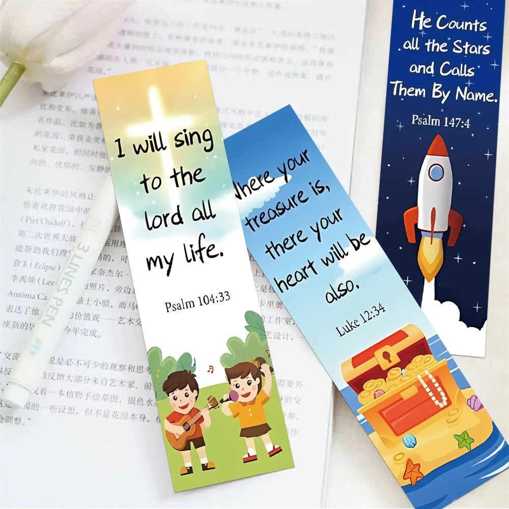 30pcs church bookmarks bible verses religious quotes decorative student reading books office supplies markers message cards