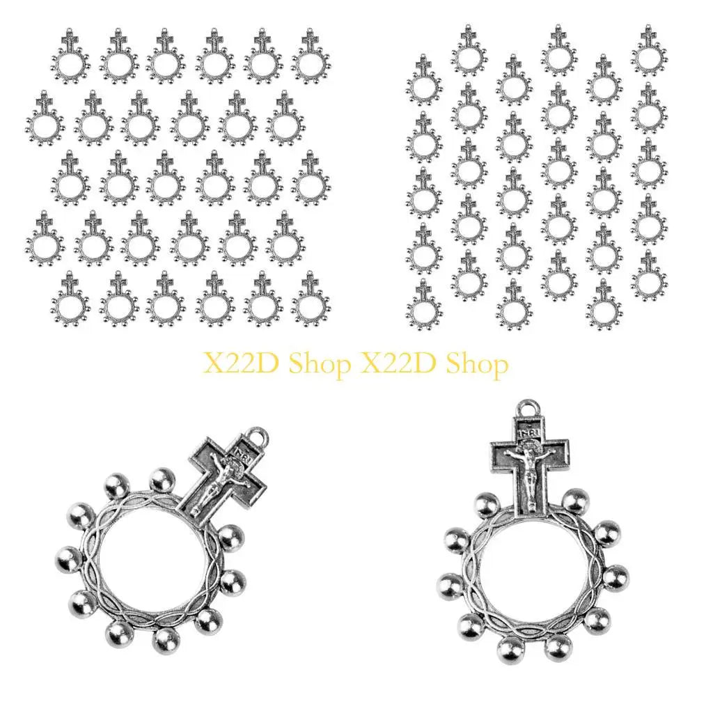 X22D Religious Finger Rosary Rings,30Piece for Worship& Gifting For Baptisms Gift