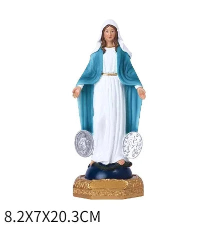 Jesus Statues/ Virgin Mary Figurine Sculpture Christian Wedding Gift Xmas Desktop Display Decors Renaissance Collection Gifts