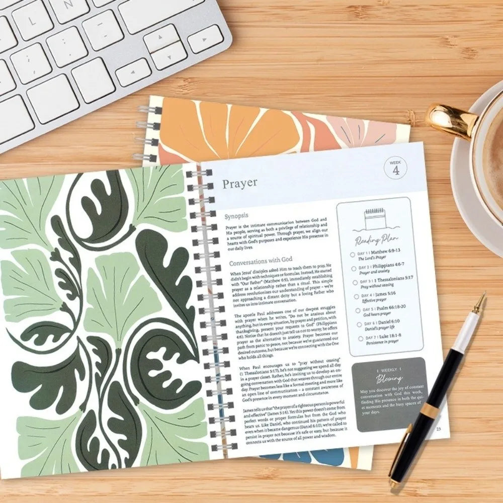 Hot Spiral Bound The Bible In A Year Through Gods Word A 52-Week Study 52-Week Learning Plan Spiral Bible Study Guide for Women