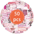 50PCS Pink Bible Verse Stickers Christian Faith Inspirational Religious Decals for Laptop Water Bottle Scripture Sticker