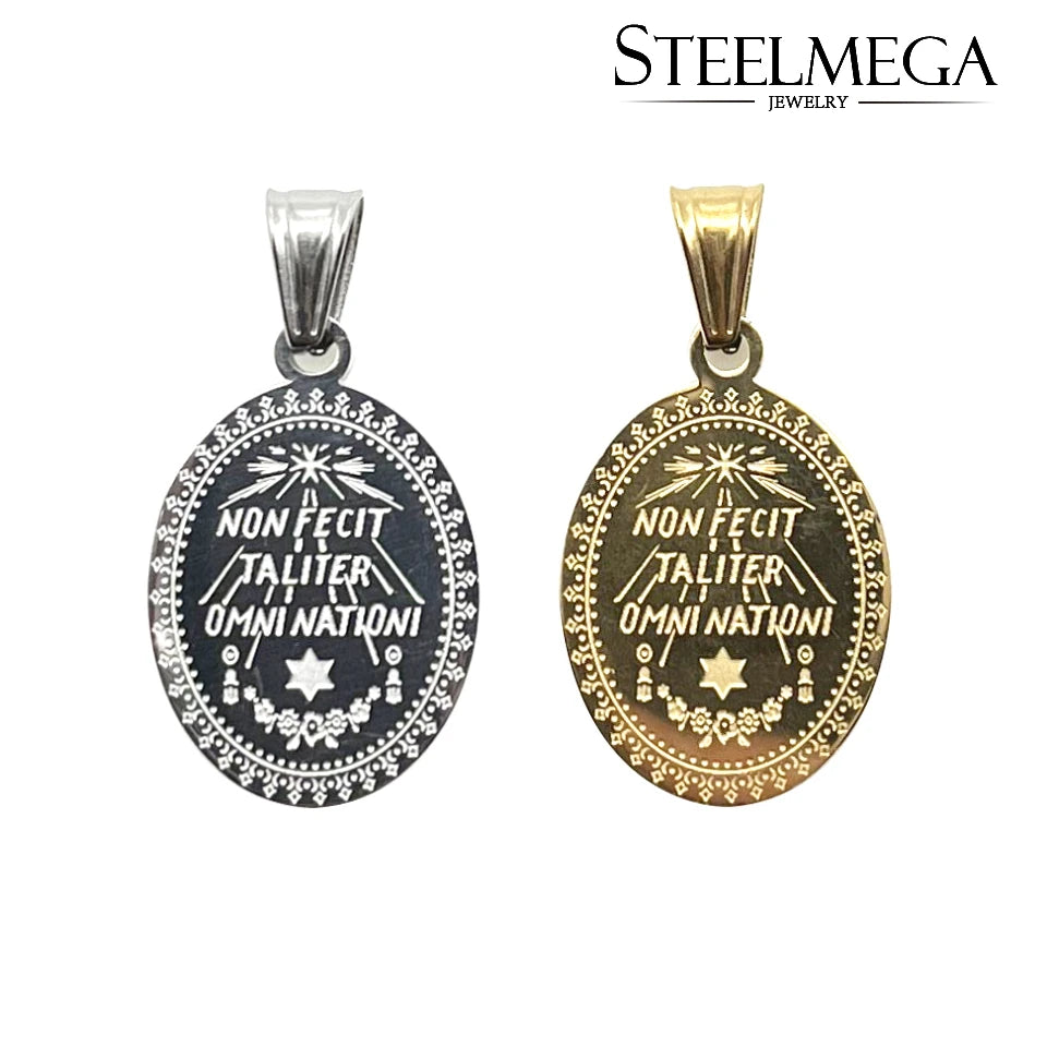 STEELMEGA Stainless Steel Catholic Pendant of Our Lady of Guadalupe Medal