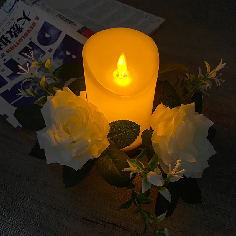 Flameless LED Candle Warm glowing decorative electric candles Home Christmas decorative candles for Ramadan Eid Xmas Party Decor
