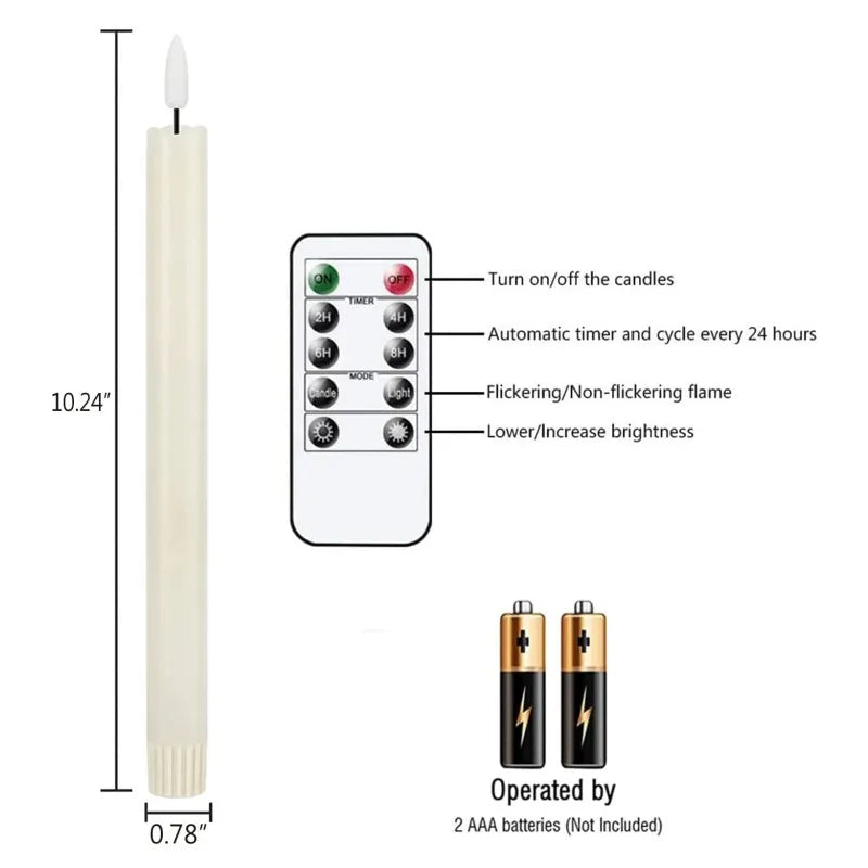 Flameless Candles Flickering with Remote Battery Operated Led Warm 3D Wick Candles Light Pack of 6 Christmas Home Wedding Decor
