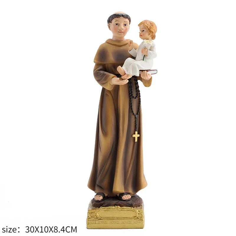 Jesus Statues/ Virgin Mary Figurine Sculpture Christian Wedding Gift Xmas Desktop Display Decors Renaissance Collection Gifts