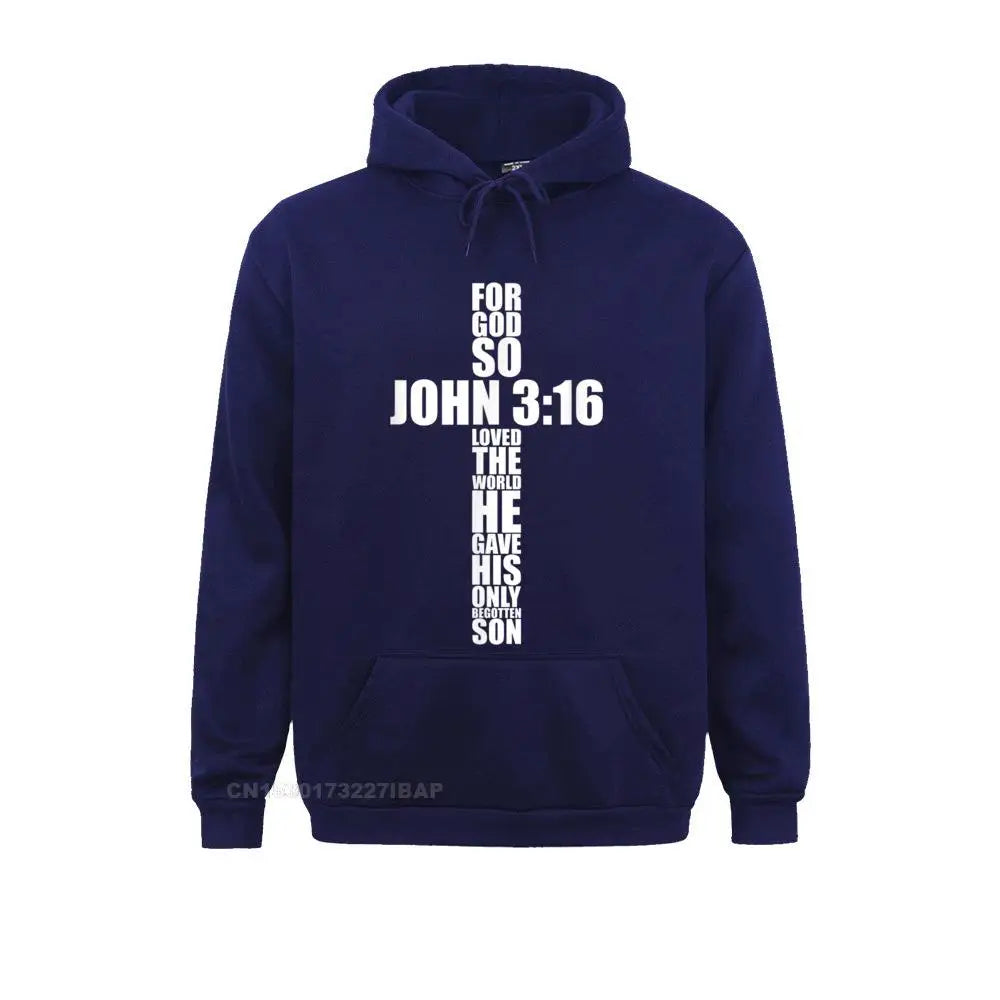 John 3 16 Christian Cross Saying Religious Bible Verse Gifts Hoodie Retro Women's Sweatshirts 3D Hoodies Youthful Clothes 2025