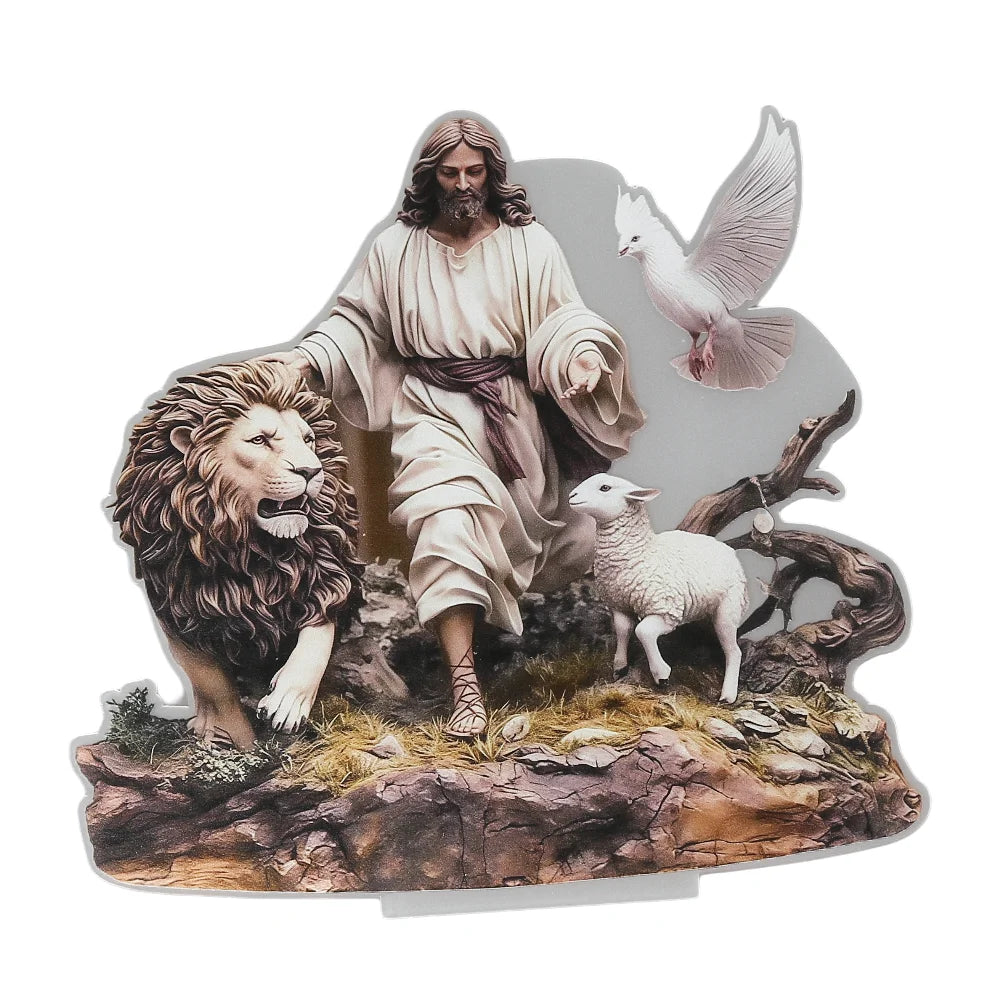 Table Home Statue Decoration Christian Religion Decor 2d Flat Acrylic Figurines For Figurine,Home,Table Ornament Decorations