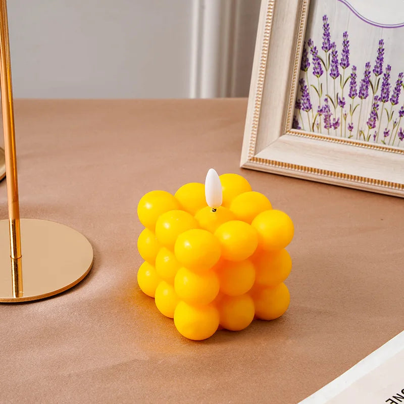 safe flameless Electronic candle Christmas wedding party luxury Led candles with batteries home decoration fake cube candles