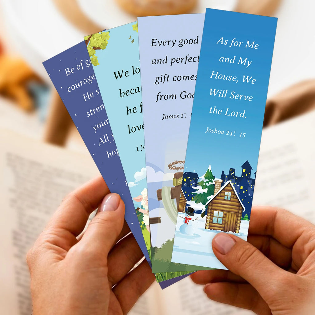 30pcs Bible Verse Bookmarks With Inspirational Scriptures,Christian Gifts,Sunday School Bible Study Favors,Church Baptism Cards