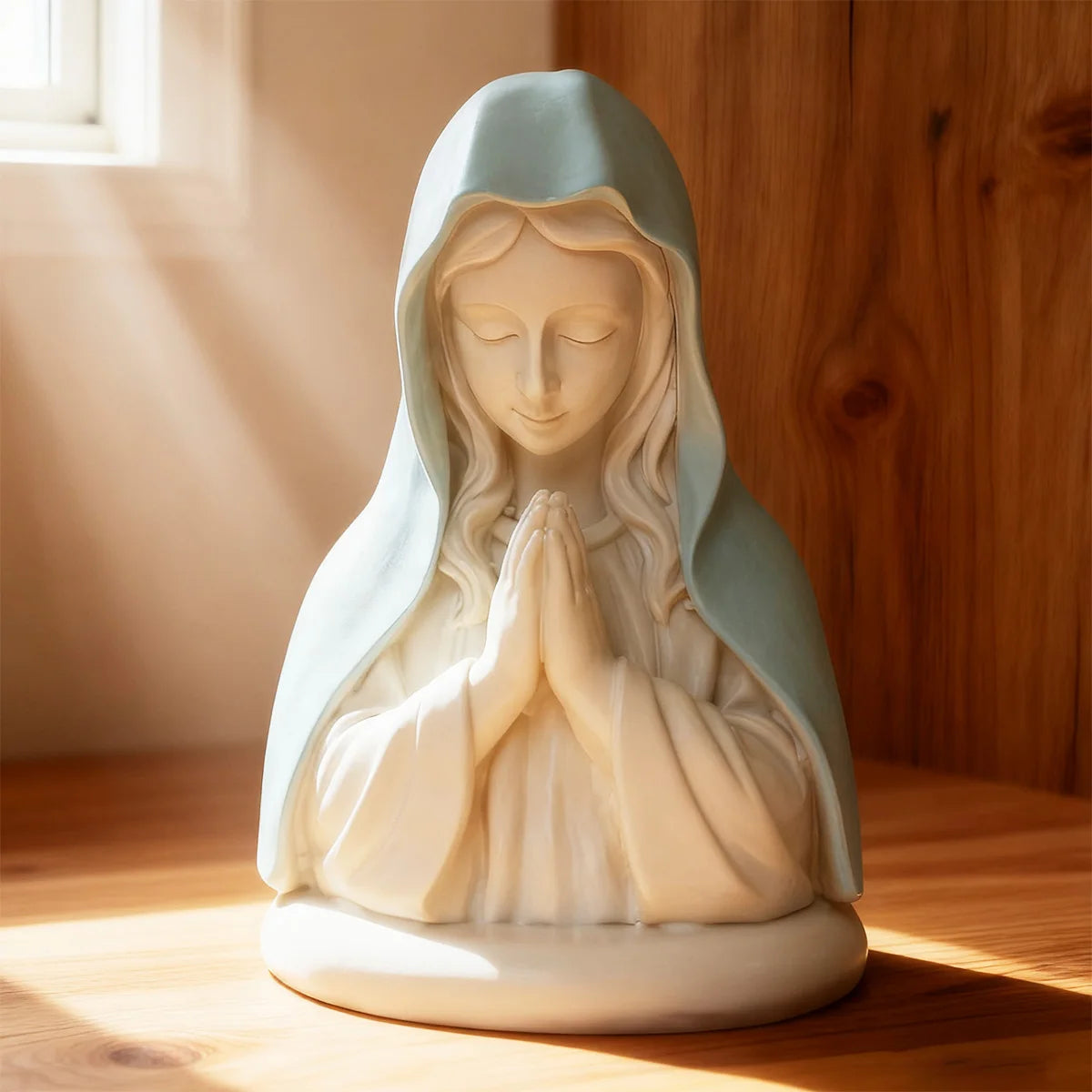 1Pc Resin Mary Statue Ornament, Decorative Ornament, Religious Gift, Can Be Used for Desktop Decoration, Shelf Decoration, Prayer Room Decoration.