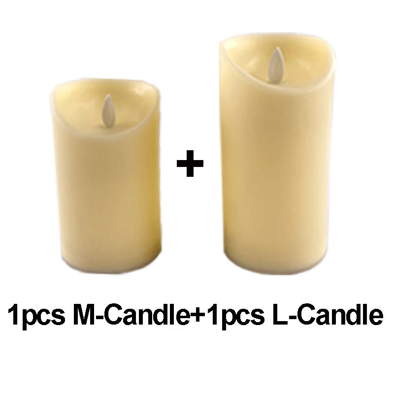 Flameless LED Candle Warm glowing decorative electric candles Home Christmas decorative candles for Ramadan Eid Xmas Party Decor